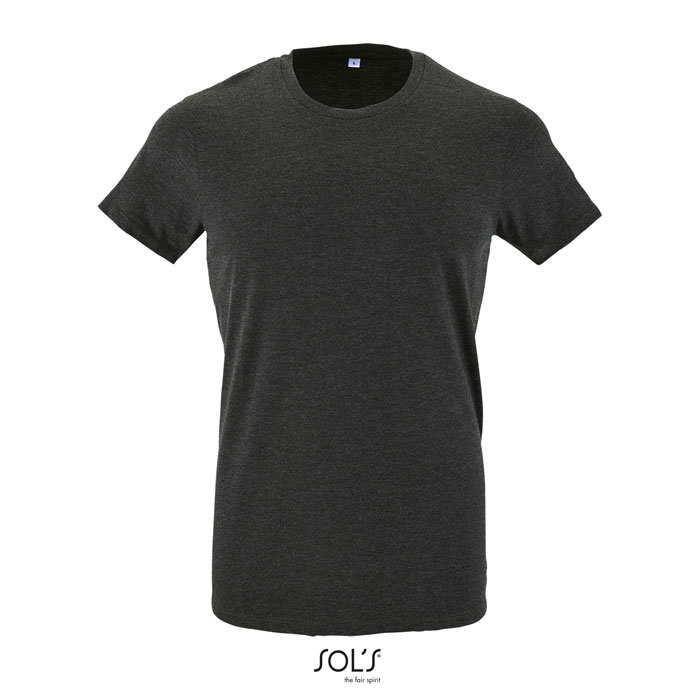 T-shirt homme jersey publicitaire 150g - REGENT FIT anthracite chiné